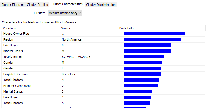 Viewing the Cluster Characteristcs  